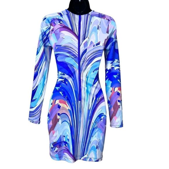 Bebe Watercolor Swirl Bodycon Dress - Picture 13 of 14